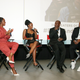 Gia Peppers, left, Nafessa Williams, Tyrese Gibson and Deon Taylor during the Urbanworld premiere of “Black and Blue”
